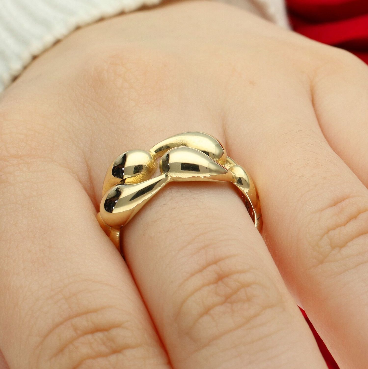 Złoty Pierścionek Damski 375 – designerski, motyw kropla, trendy.jpg